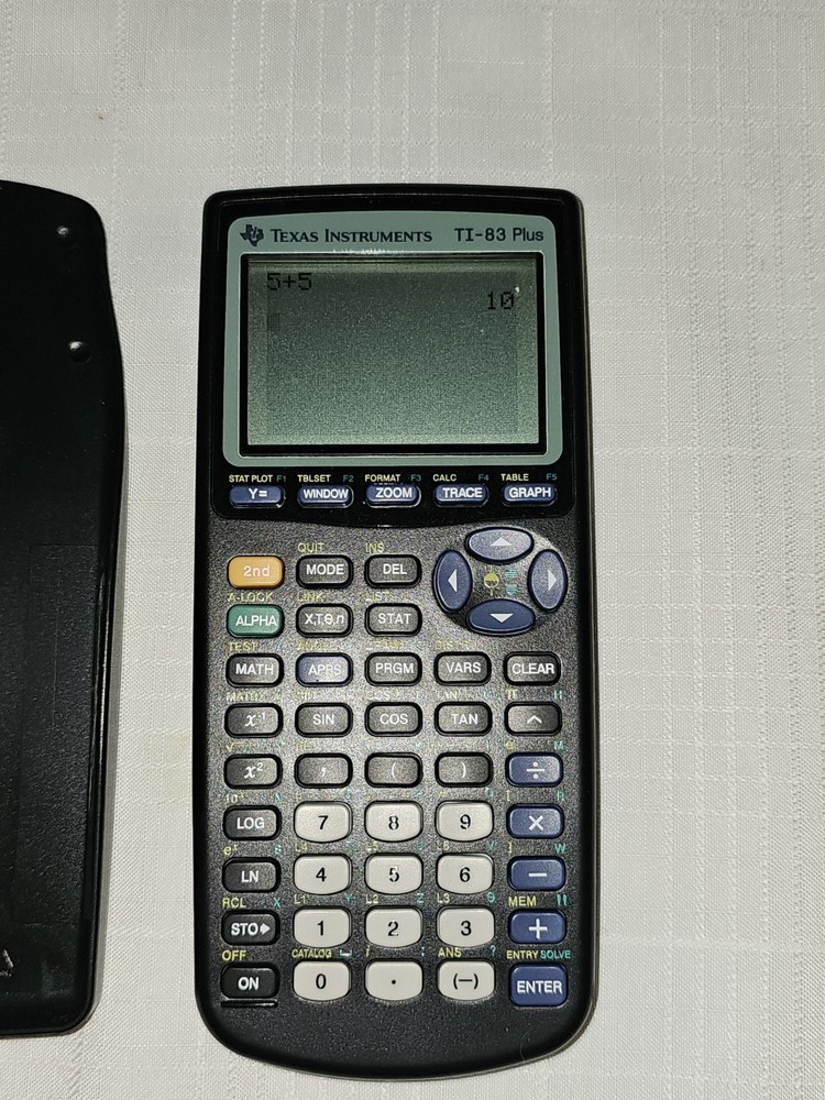 Texas Instruments TI-83 Plus Graphing Calculator With Cover - Tested