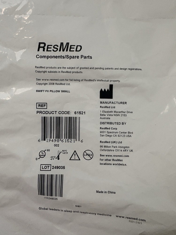 ResMed Swift FX Pillow Small (2 pack), CPAP