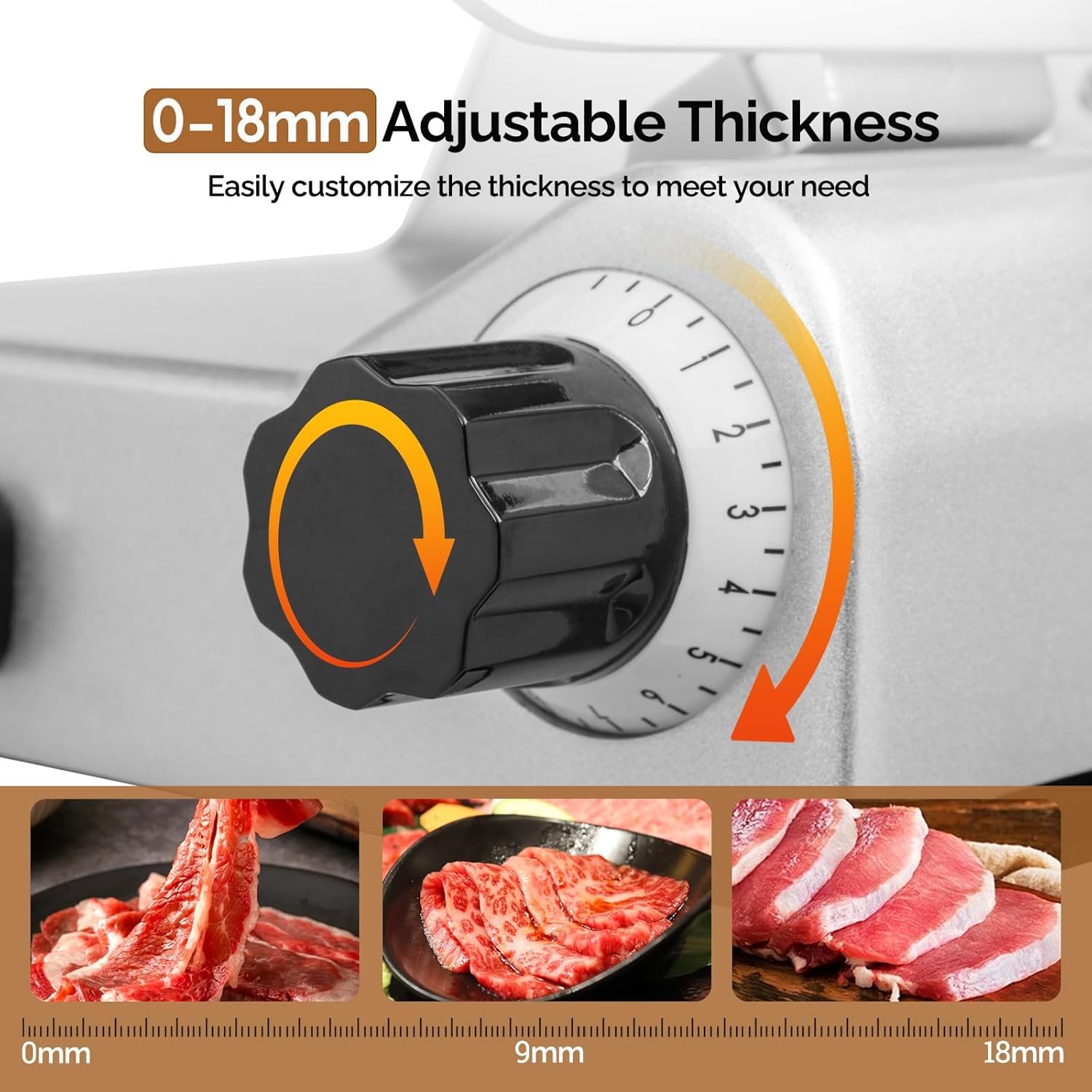 12 inch Commercial Meat Slicer, 270W Electric Frozen Deli Meat Slicer Machine