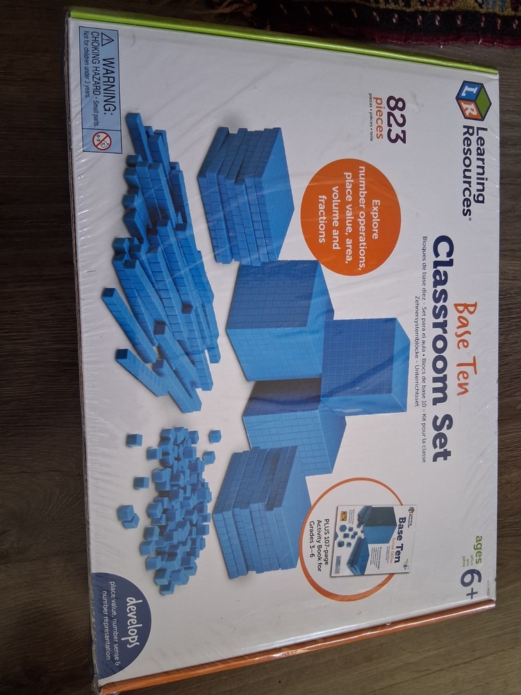 Learning Resources Base Ten Blocks Classroom Set Grades 1+ Ages 6+, 823 Pc STEM