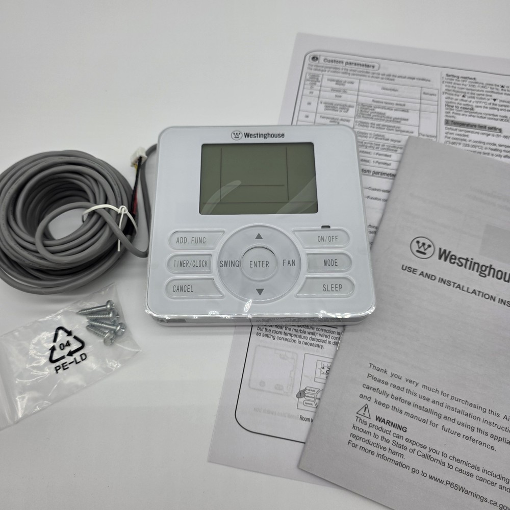 Westinghouse WWRCU Wired Remote Controller For 23 SEER Single & Multi-Zone