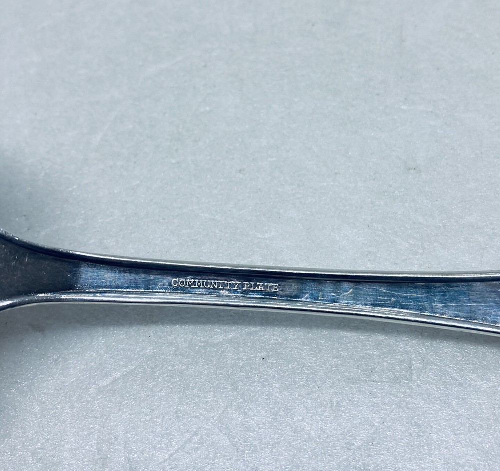 Vintage Community Plate Large Scoop Casserole Spoon 9” Silverplated Ornate 29