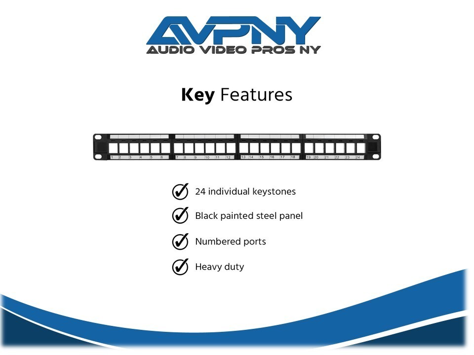 Monoprice 24-port Keystone Jack Panel - 7260