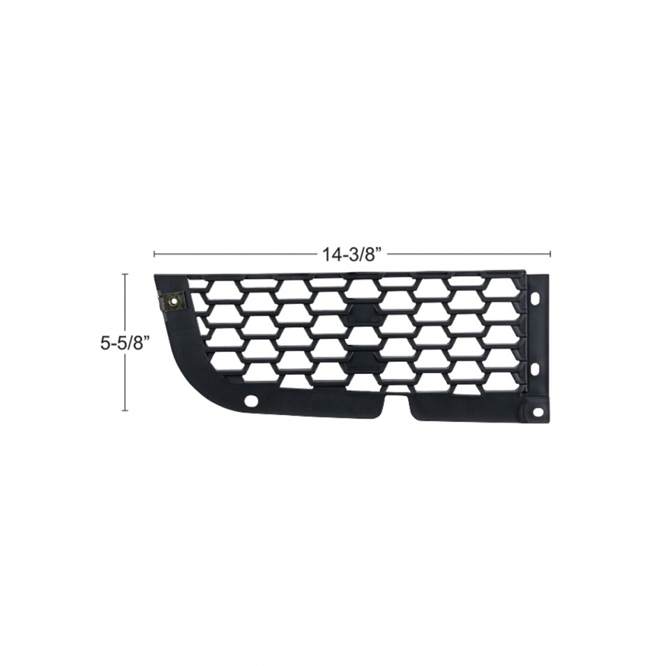 2018+ Freightliner Cascadia Bumper Mesh Grille Insert - Black - Passenger Side
