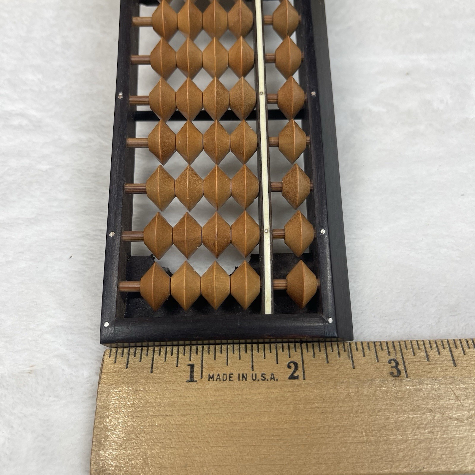 Vintage Soroban Abacus Calculator 27 Column Digit Orange Beads w Original Box