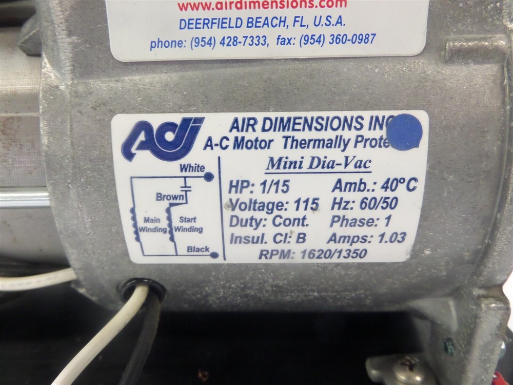 ADI Dia-Vac Pumps M161-BT-AA1 Diaphragm Sampling Pump