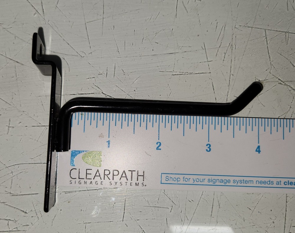 Slatwall Hooks - 4" Black (26 Count)