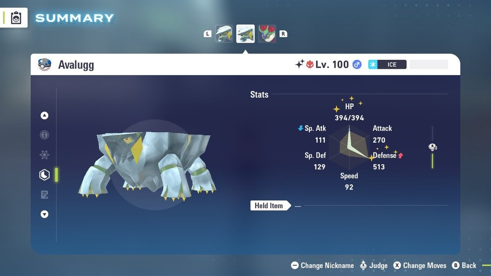 Avalugg Shiny Alpha 6IVs Battle Ready - Legends ZA