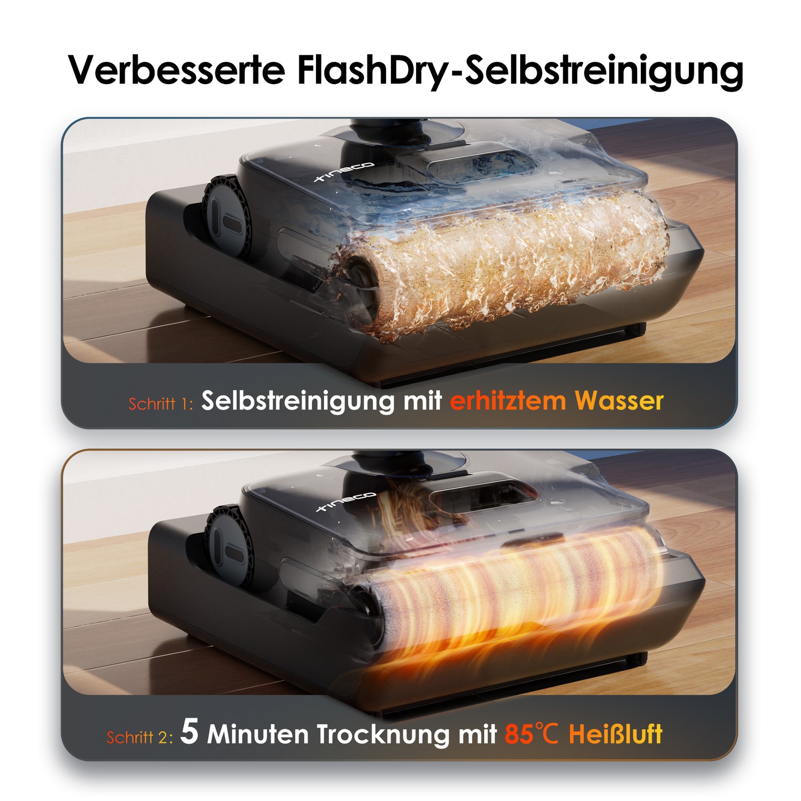 Tineco FLOOR ONE i6 Stretch Wet Dry Vacuum Cleaner,Vacuum & Mop in One Step