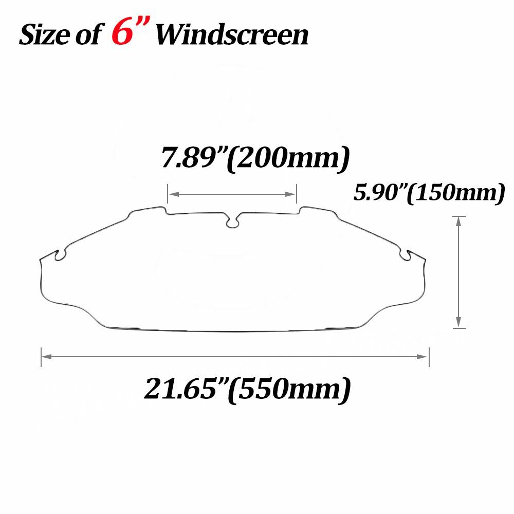 For Harley Touring Glide FLHT FLHTC Batwing Black 6" Wave Windshield Windscreen