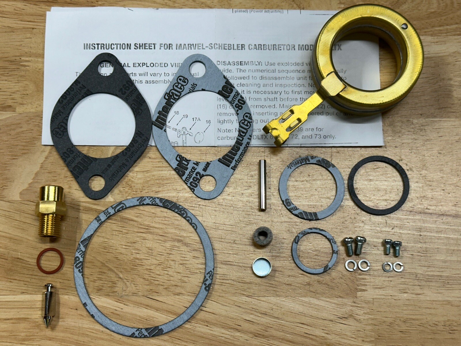 John Deere A, B, D, G, GP DLTX Economy Carburetor Kit with float