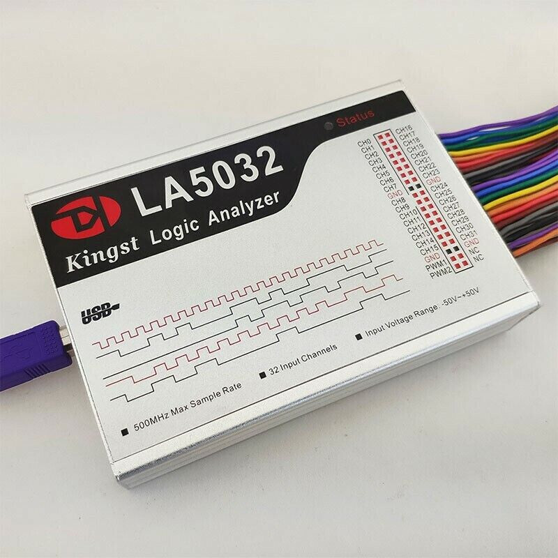 Kingst LA5032 USB Logic Analyzer 500M Max Sample Rate 32 Channels ARM FPGA Debug