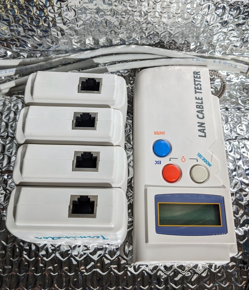 Network Pro: Cat 5/6 Termination Tool Kit Quick Cat Pro w/ LAN Tester, Tracker