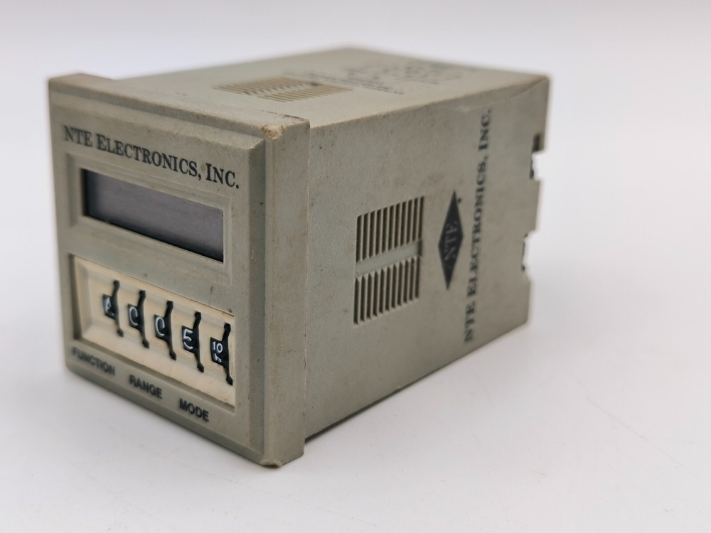 NTE Electronics R65-11AD10 Time Delay Relay Counter 10A 24-240VAC 12-Function