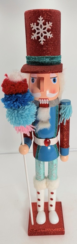 Allen & Roth 24” Nutcracker Pom Poms And Glitter