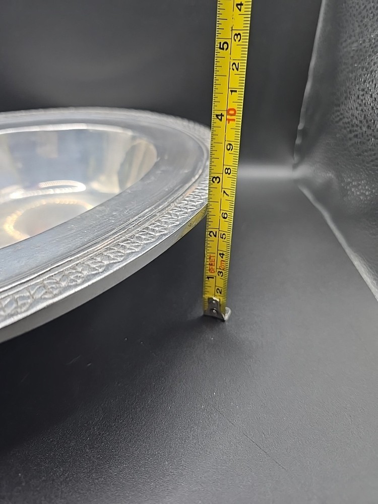 Vintage Silver Plated Serving Bowl Deep Oval Bowl