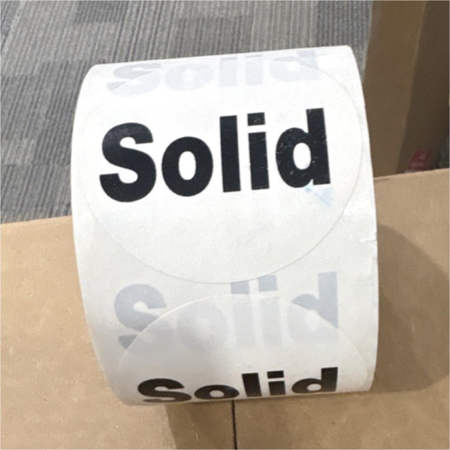 Solid Printed Price Labels Roll Round Label Shape for Retail Tagging and Marking