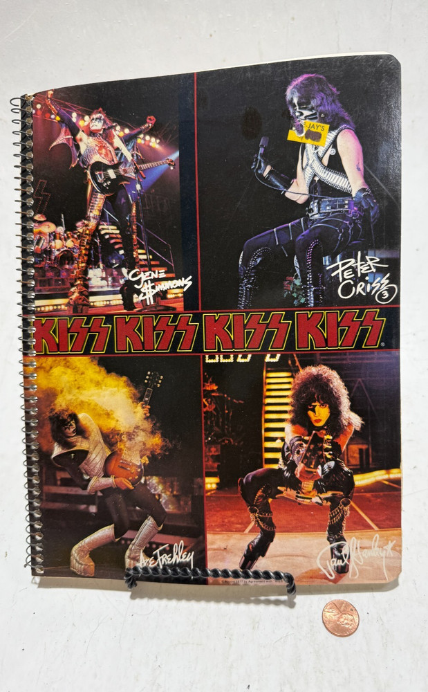 KISS RARE 1977 Vintage 4 Pic Alive II Poster Notebook Teen Scene