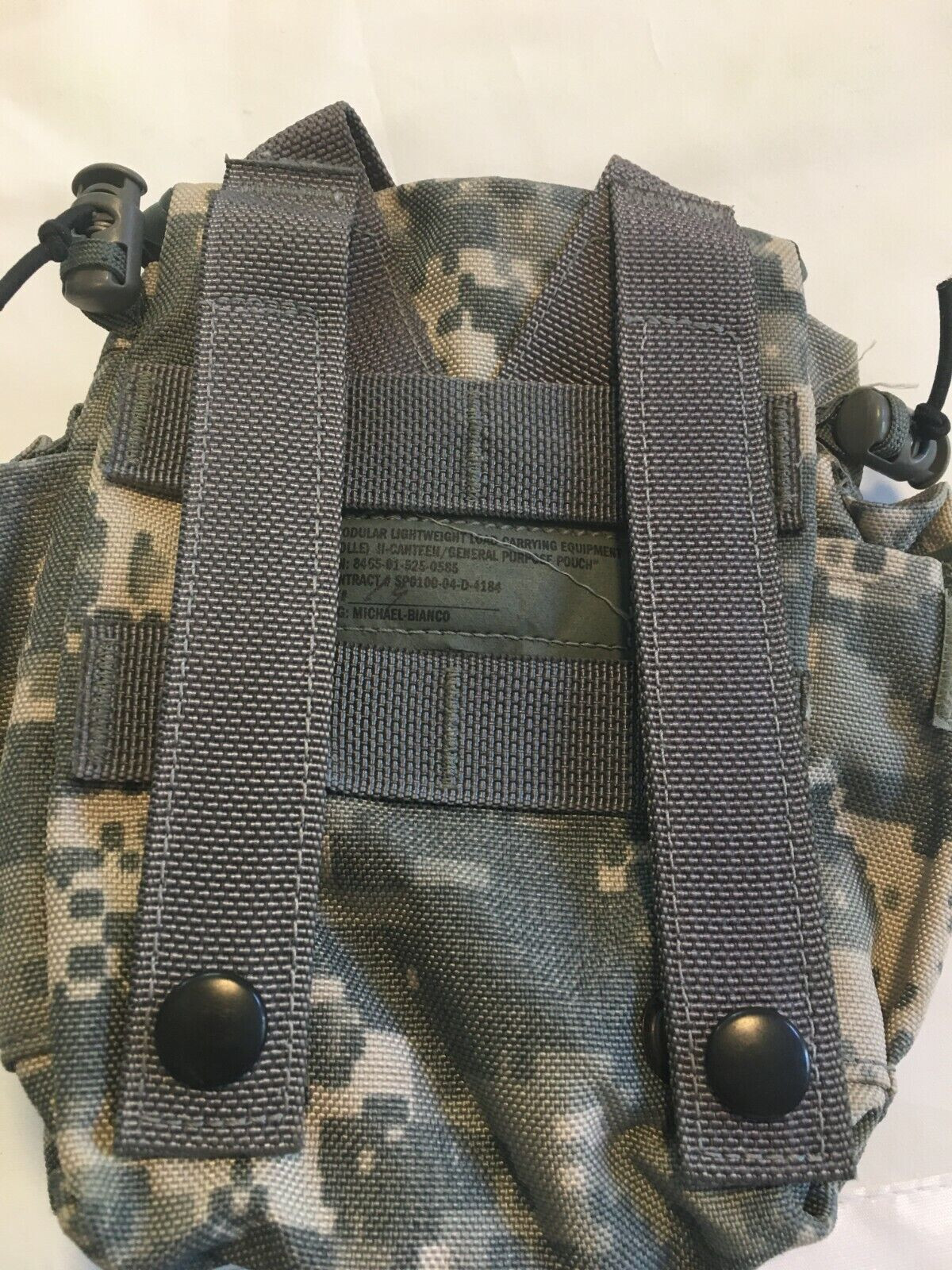 USGI Military 3 Pc Set 1QT OD Canteen MOLLE ACU Pouch Cover & Stainless Cup VGC