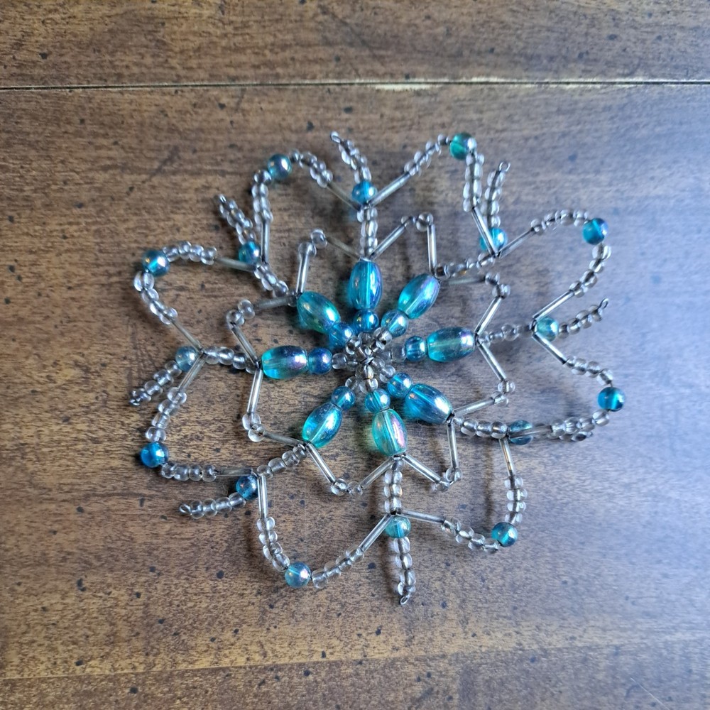 Vintage Handmade Beaded Flower
