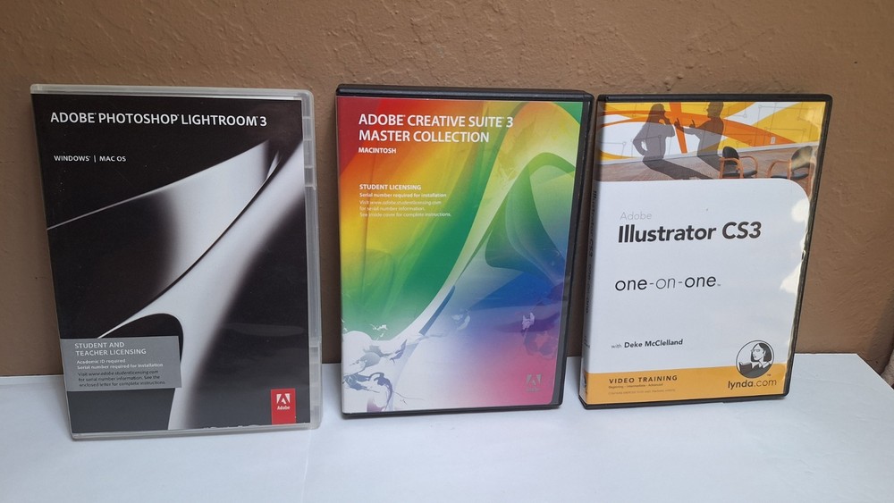 Adobe Creative Suite 3 Master Edition Lot! -Windows-No Serials Except Lighthouse