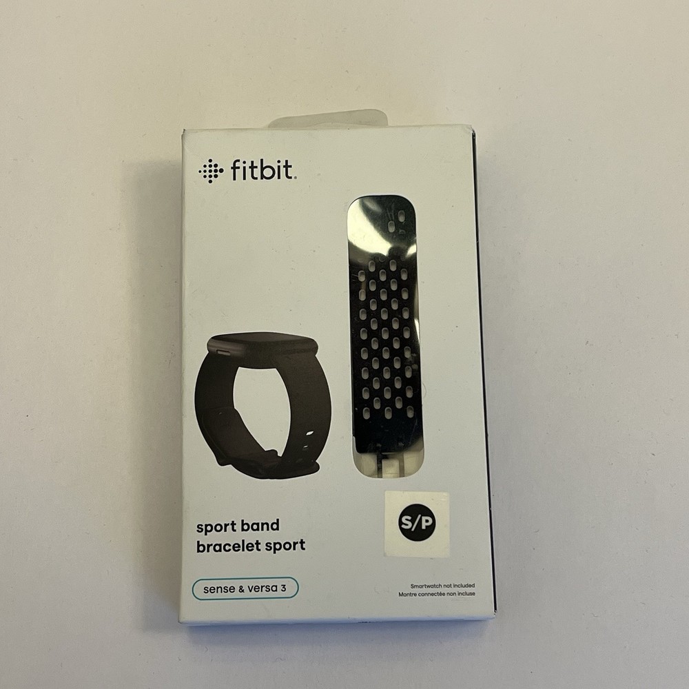 Fitbit OEM Replacement Band, Black, Versa 3/4, Sense/2, Sealed