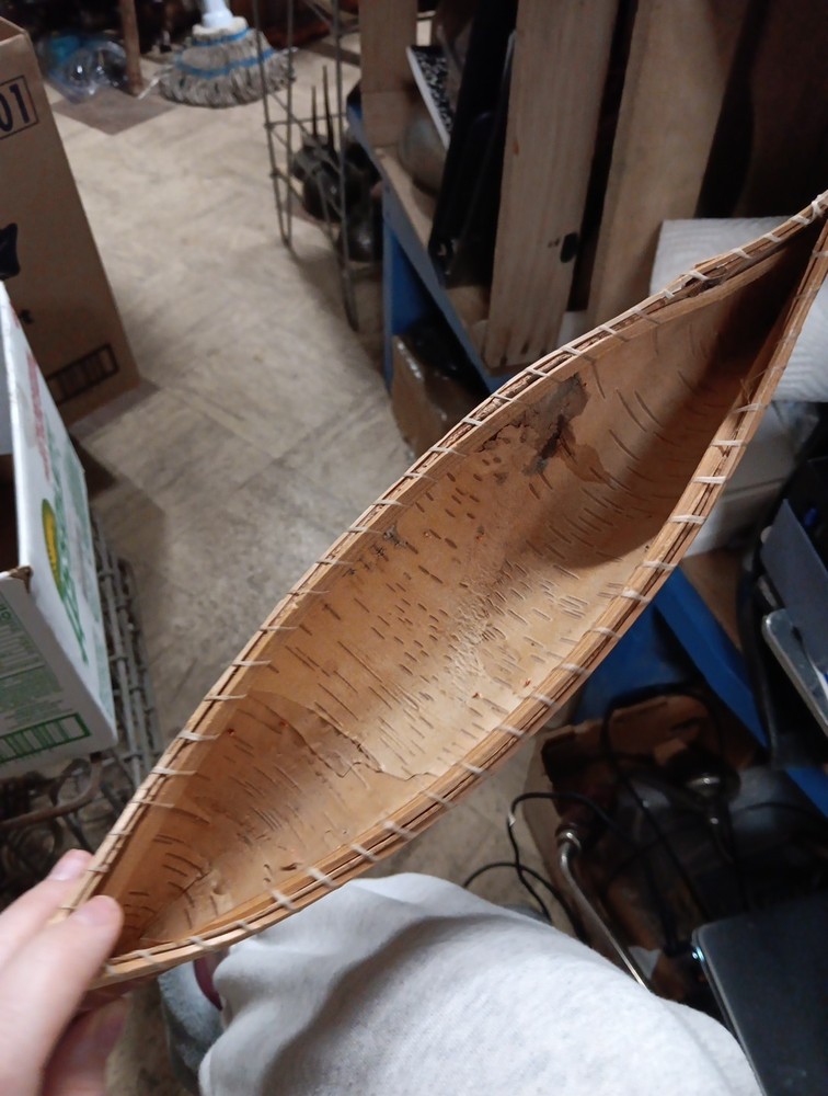 Handmade Birchbark Canoe