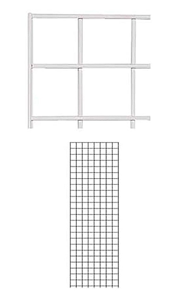 Wire Grid Panel 2' x 6' Gridwall Display White Panel Steel Powder Coat