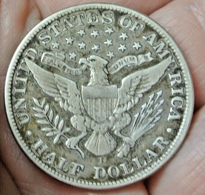 1912-D BARBER HALF DOLLAR Sharp XF