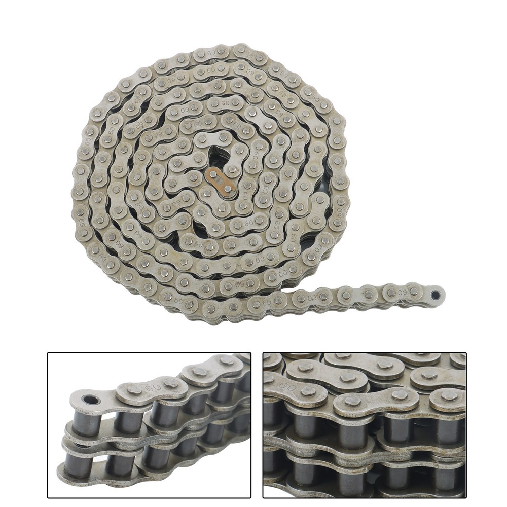 #60-2 Double Strand Duplex Roller Chain 10 Ft with 2 Connecting Link