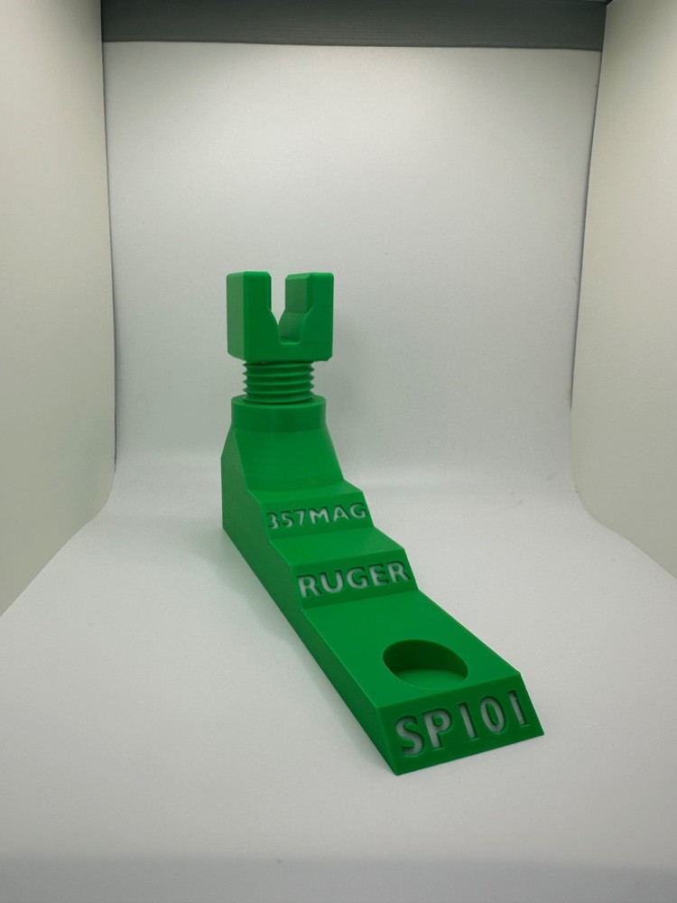 Custom Pistol Stand designed for Ruger SP101 3D printed safe storage