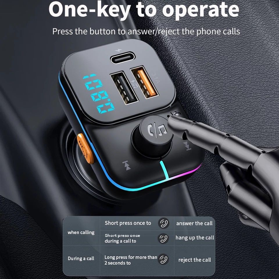 Bluetooth FM Transmitter Wireless Car Radio Mp3 Music Player USB Charger