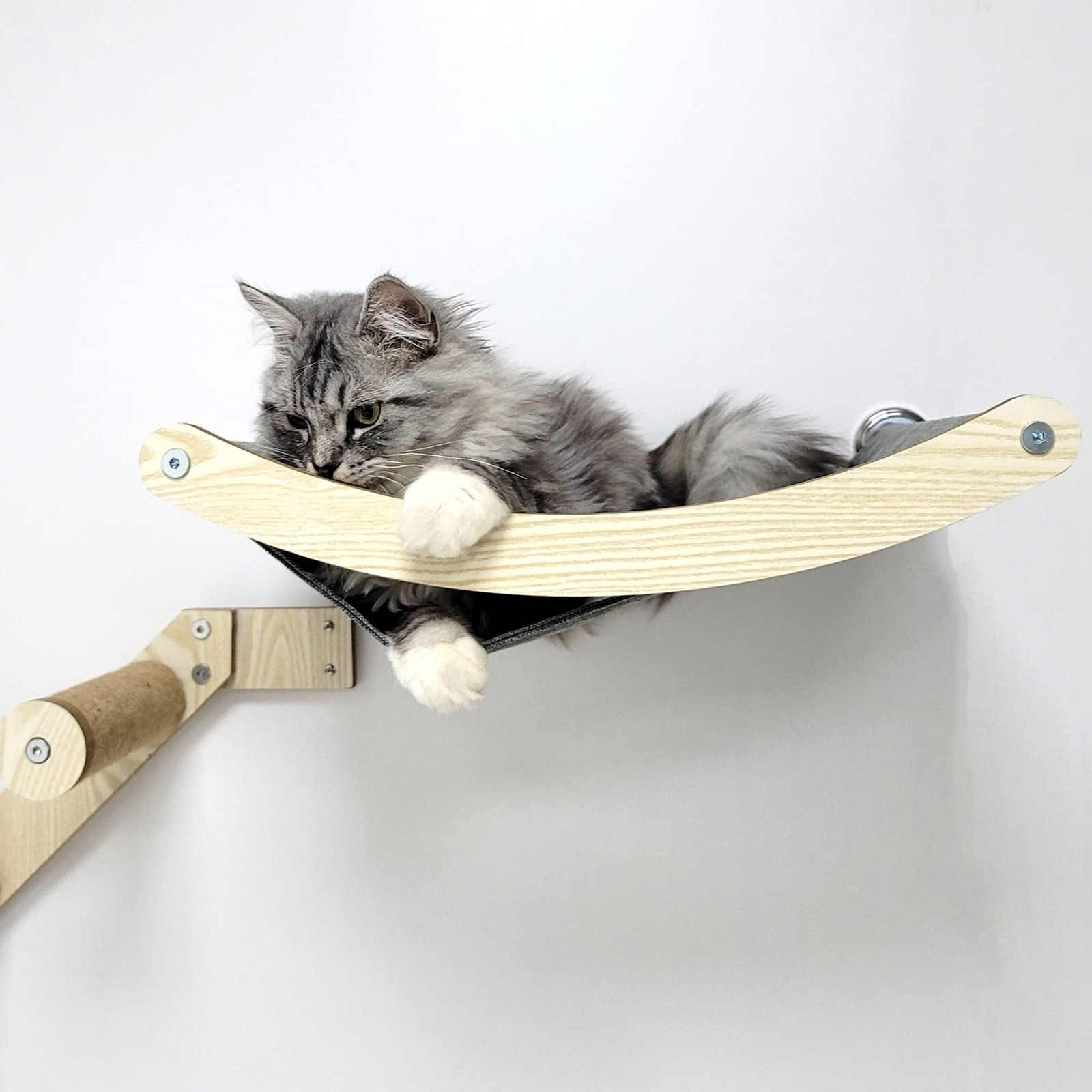 HeyKitten 17" Cat Wall Hammock for 2x4 Stud Mount Stylish Floating Kitten She...