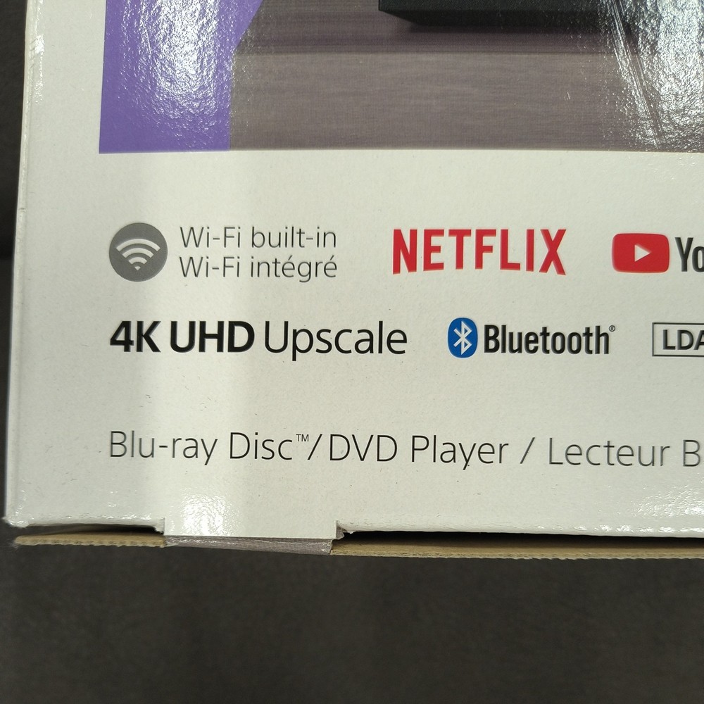 Sony 4k Uhd Upscale Bluetooth Blu-ray Player + various Streaming WiFi Built In