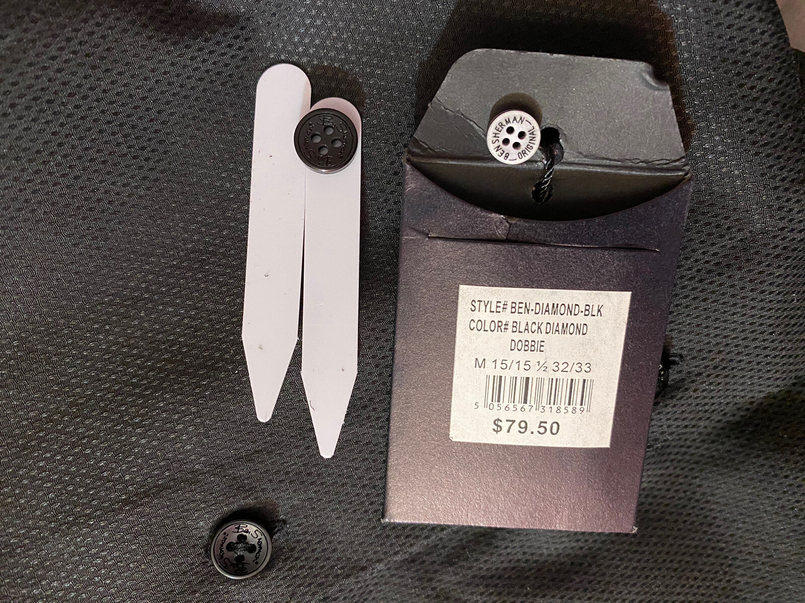 NWT Ben Sherman Slim Fit Black Button Down Dress Shirt Men’s M 15/15.5 32/33