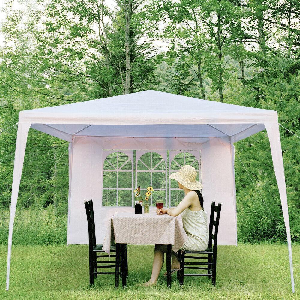 10'x10' Party Canopy Tent Outdoor Gazebo Wedding Canopy 4 Removable Walls
