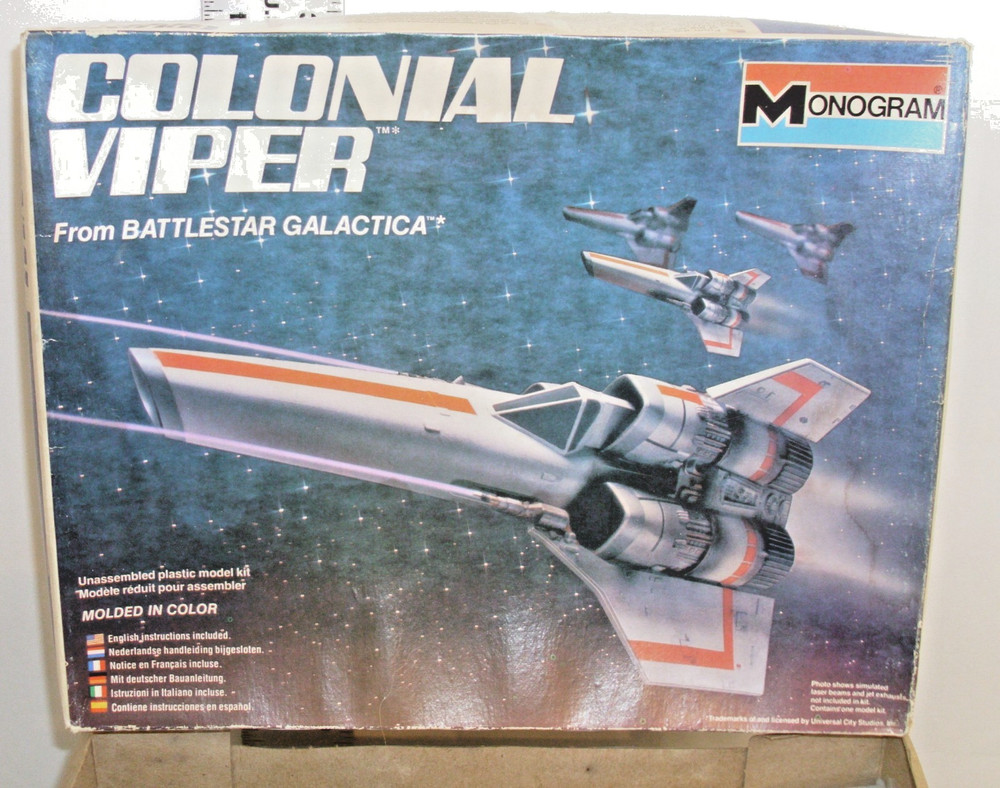 MONOGRAM BATTLESTAR GALACTICA COLONIAL VIPER MODEL KIT BOXED 1978 6027