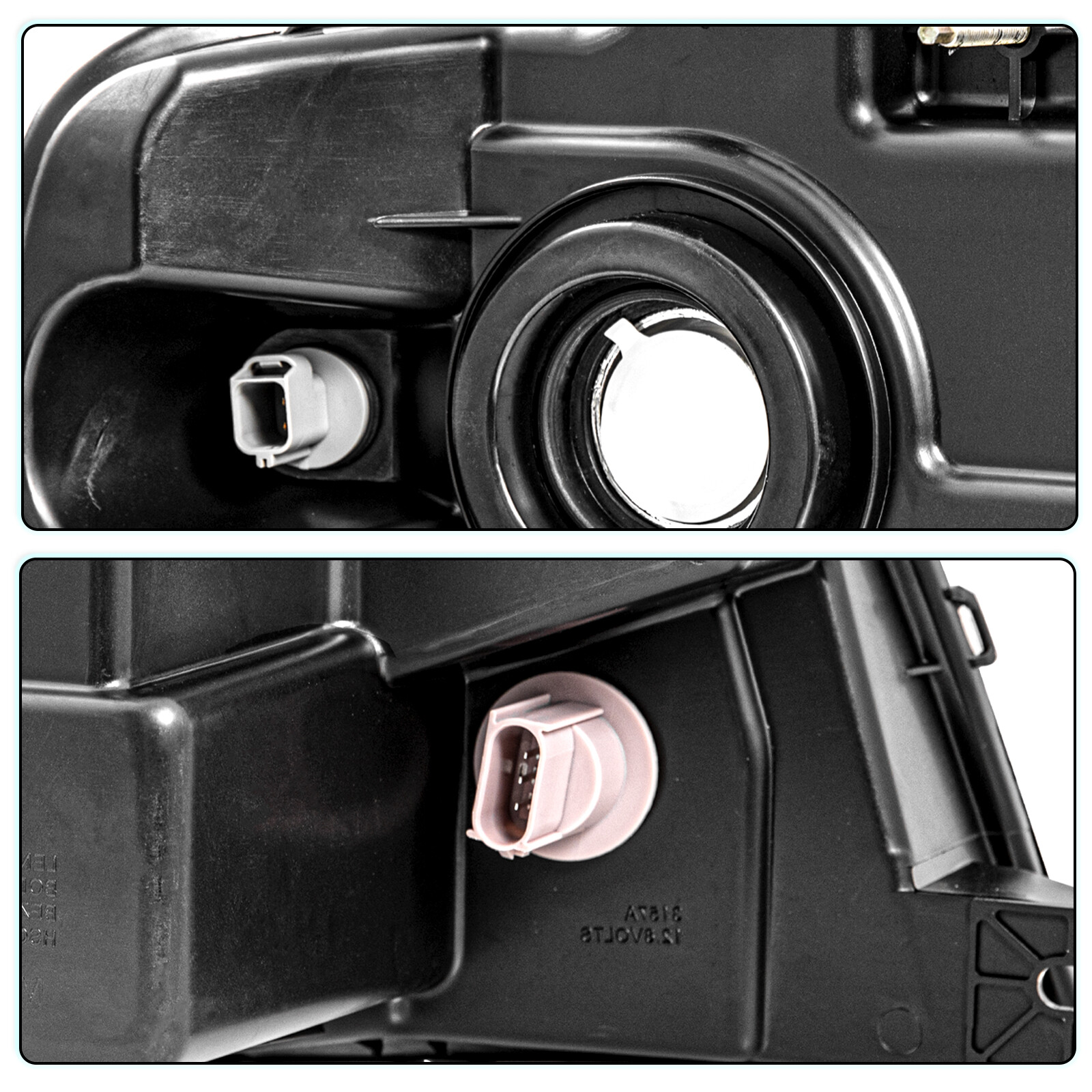 Fit For 2004-2008 Ford F150 F-150 Chrome Amber Headlights Assembly Headlamps Set