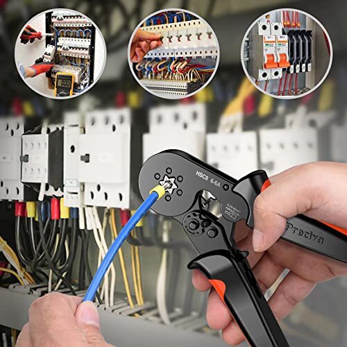 Ferrule Crimping Tool Hexagonal Sawtooth Selfadjustable Ratchet Wire Terminals C