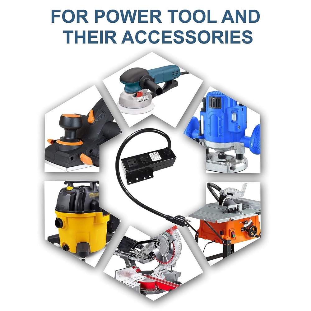 Convenient 15A Power Tool Switch with Dust Control for Workshop Efficiency