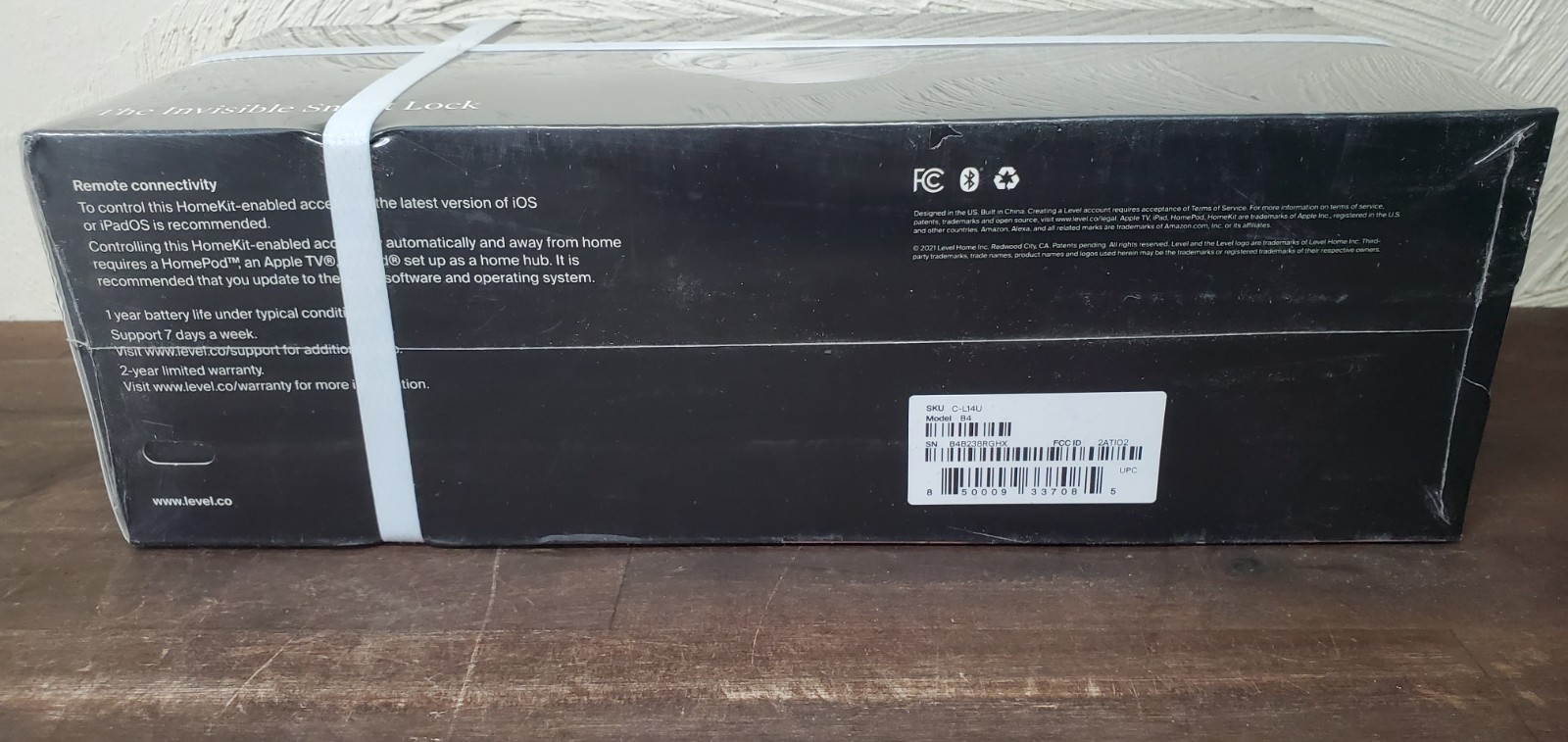 Level Lock Smart Lock Touch Edition Smart Deadbolt Keyless Entry, Black - SEALED