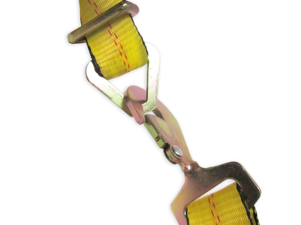 Axle Strap Tie Down Twisted Snap Hook Ratchet Assembly 2" Wide x 9 FT (4 Pack)