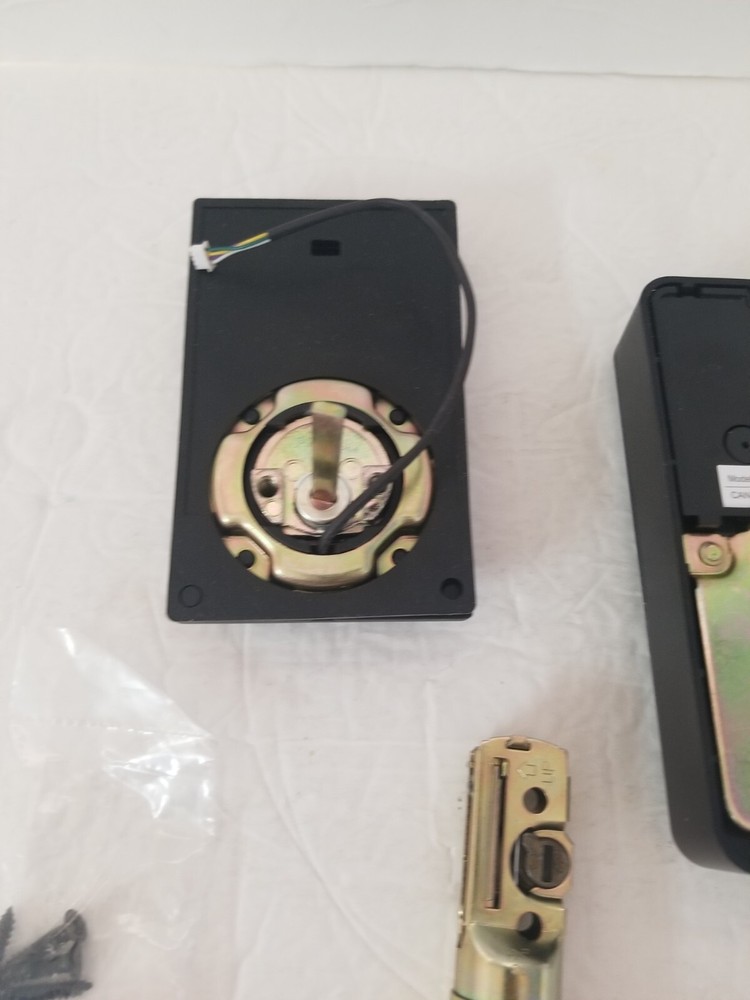 Square Matte Black Compact Touch Electronic Single Cylinder Deadbolt