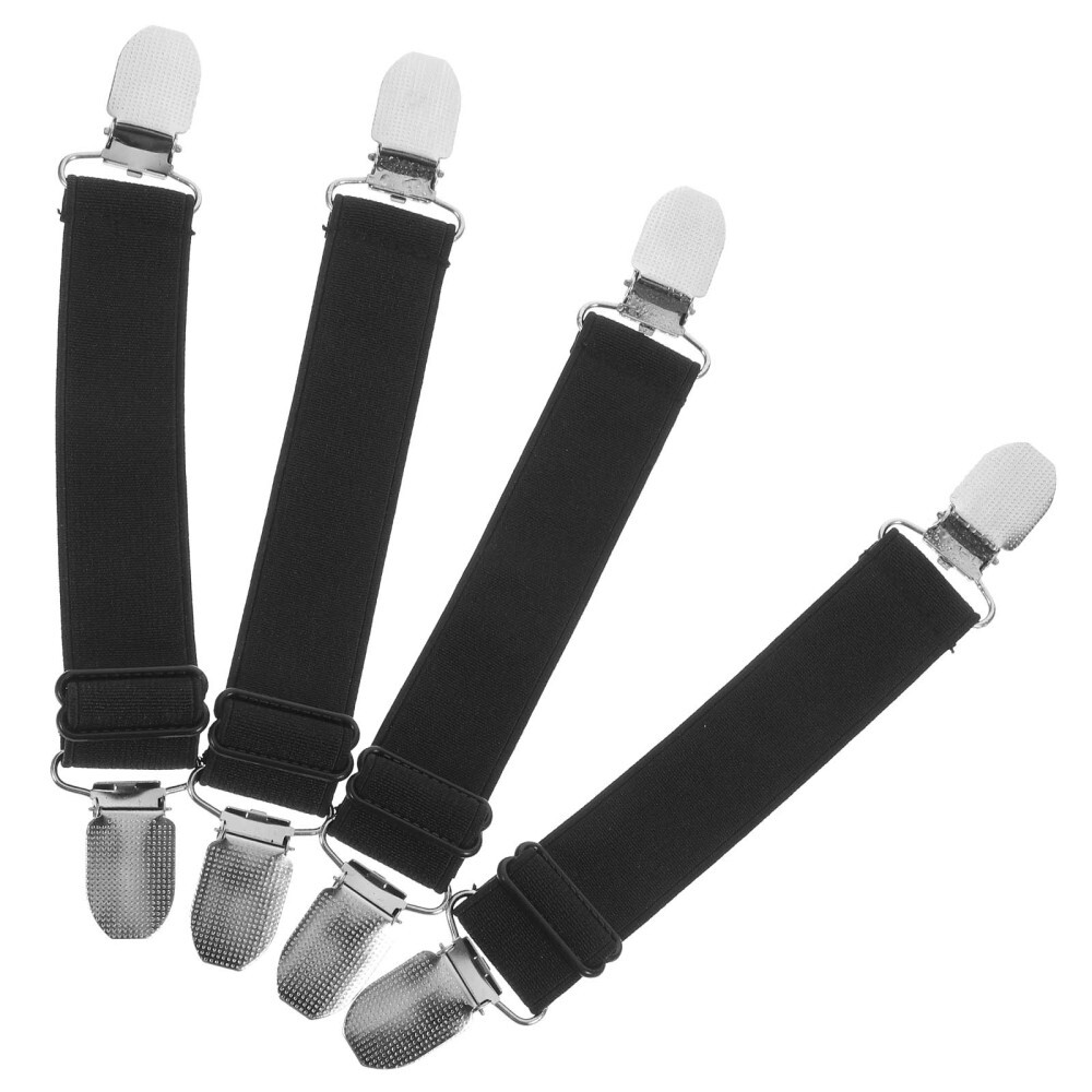 4pcs Adjustable Boot Clips for Motorcycle Riding Boot Straps Elastic Pant Keeper