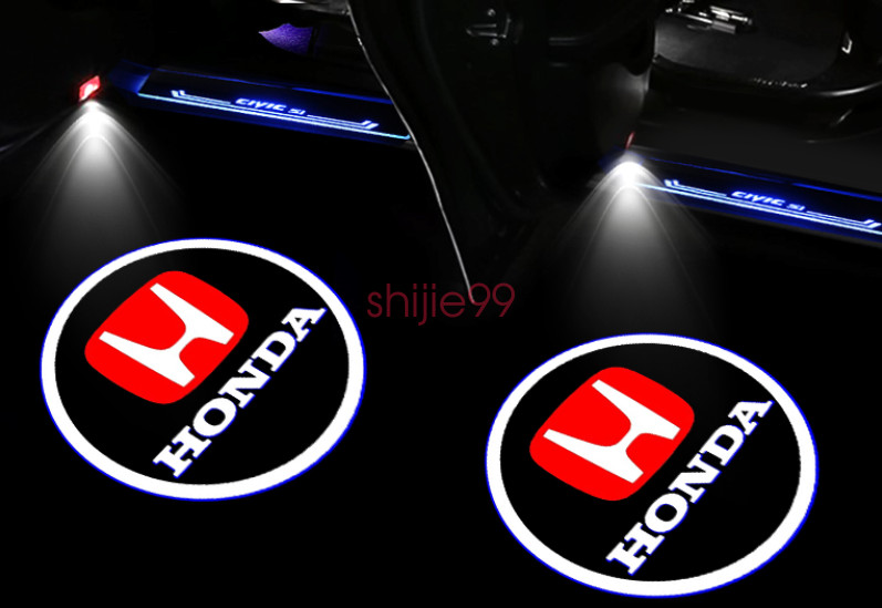2PCS LED Door Light Projector Courtesy Ghost Shadow Step Puddle Lamp For HONDA