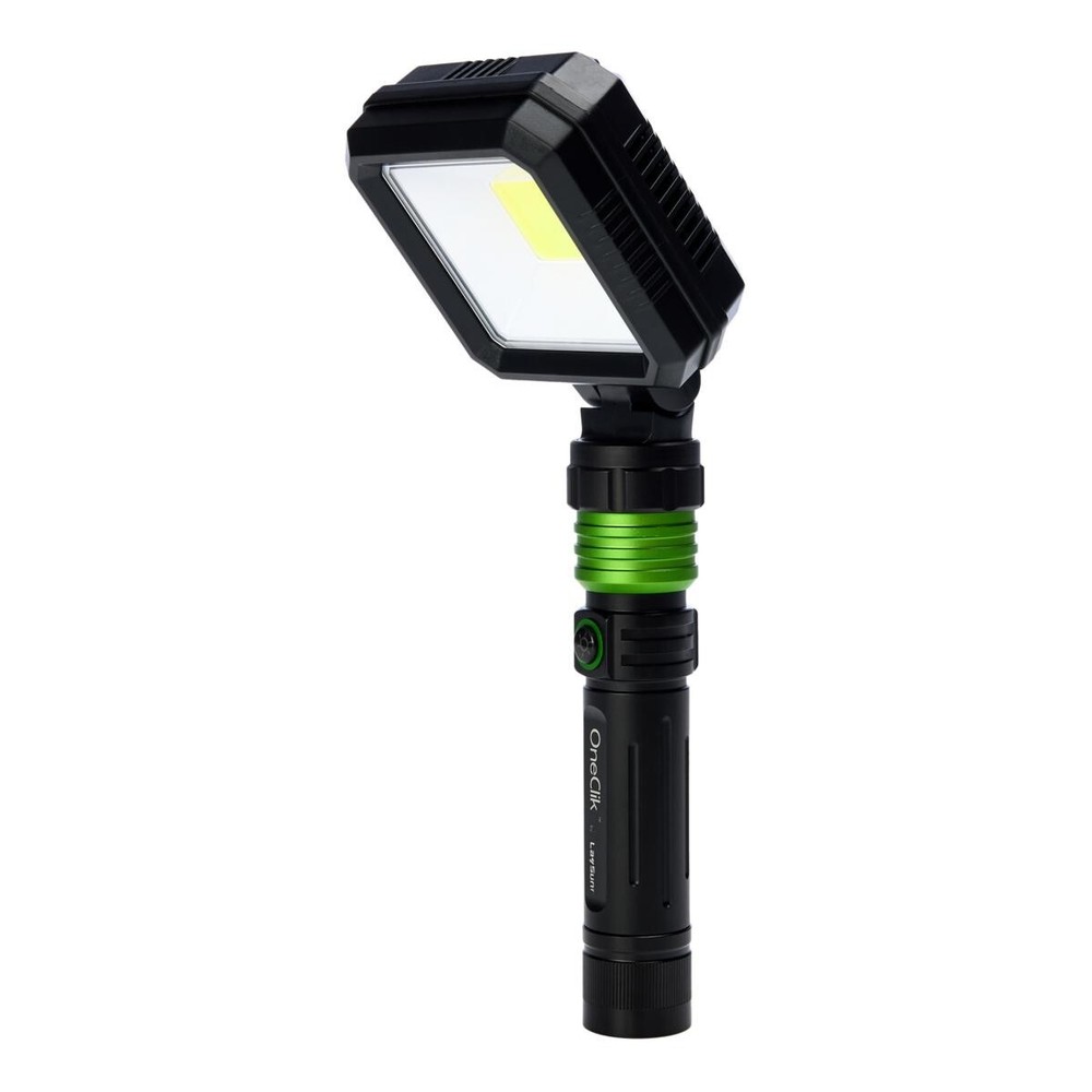 OneClik Interchangeable Rechargeable Flashlight Kit with Storage Case, New