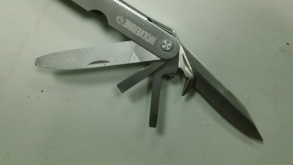 Wolverine 15 Function Multi-Tool Stainless Steel Folding Knife Scissors Ruler