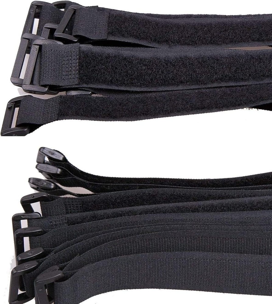 25 Pack 18 Inch Reusable Fastening Cable Straps Hook and Loop Cinch Cable Ties