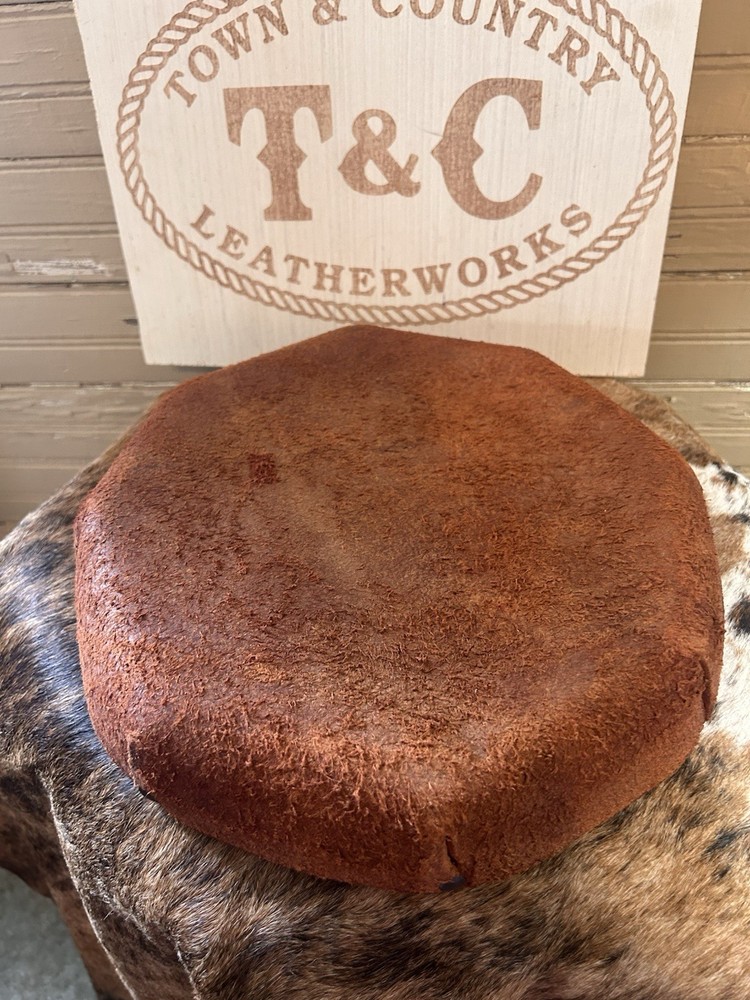 Handmade Leather tooled tray:bowl