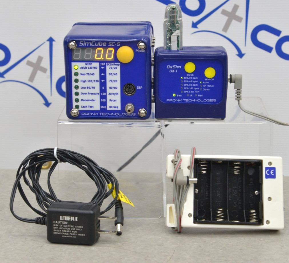 Pronk Technologies Optical Pulse Oximeter Simulator w/ SimCubeSC-5 & Accessories